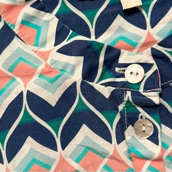 PALOMA BLUE Silk Cotton Flutter Sleeve Button‎ Front Tiered Ruffle Maxi Dress L - Picture 7 of 7